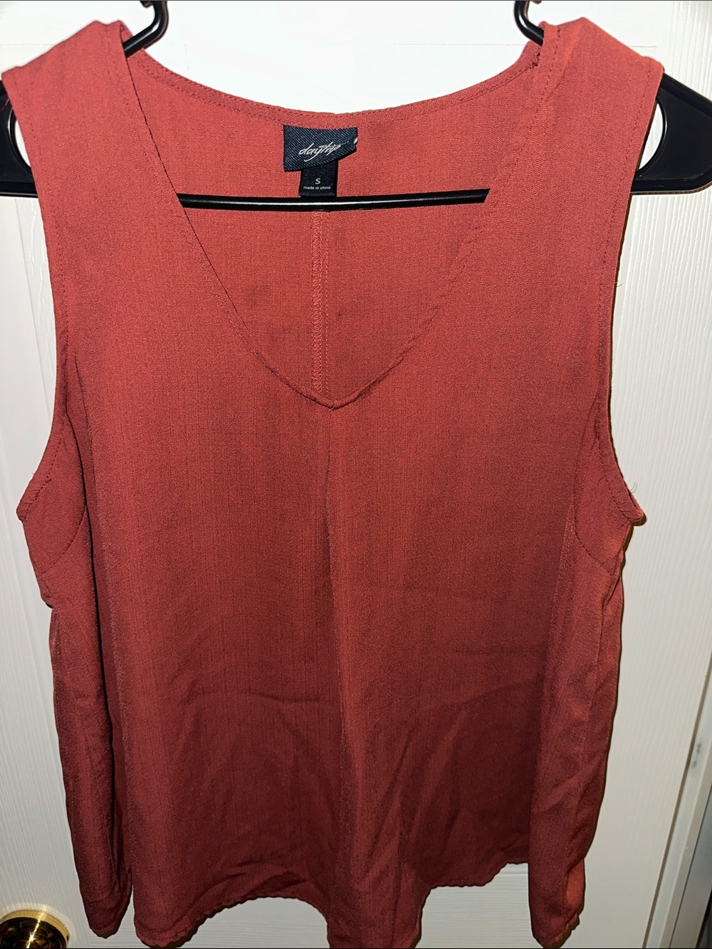 Daytrip Burnt Orange V-Neck Sleeveless Camisole